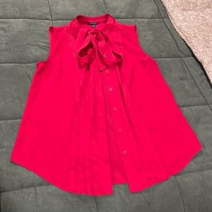 Ann Taylor size small silky tank top blouse with bow